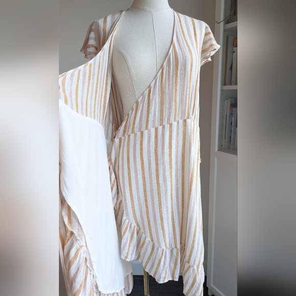 RAILS Brigitte-Pip Amber Striped Wrap Dress - Picture 5 of 10